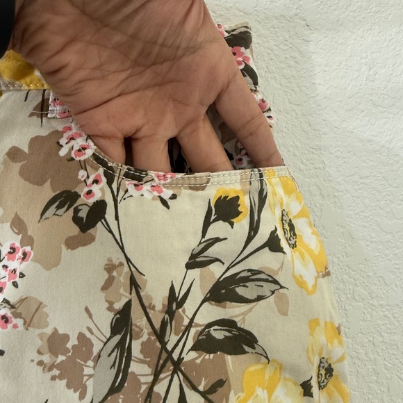 Floral Yellow and Brown Women's Skirt - Picture 6 of 9